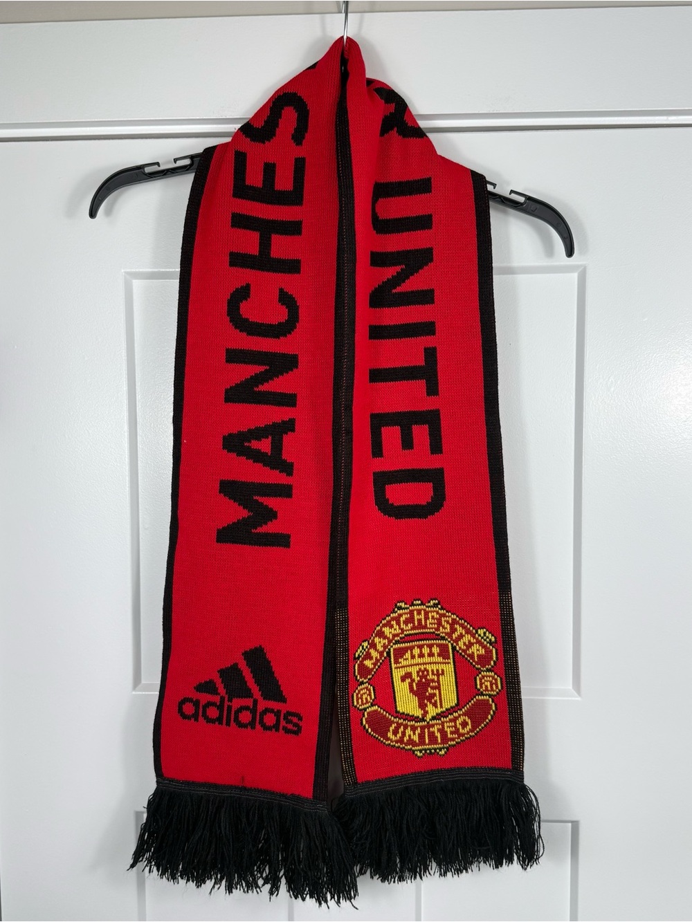 Adidas Manchester United CY5578 Soccer Scarf Red Black 2010s Discontinued